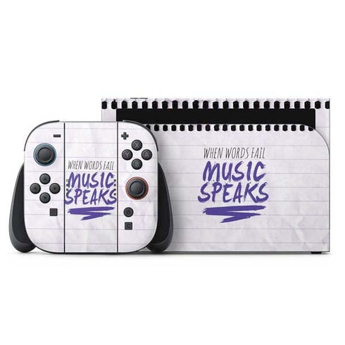 When Words Fail Music Speaks Nintendo Switch 2 (2025) with Joy-Con Skin